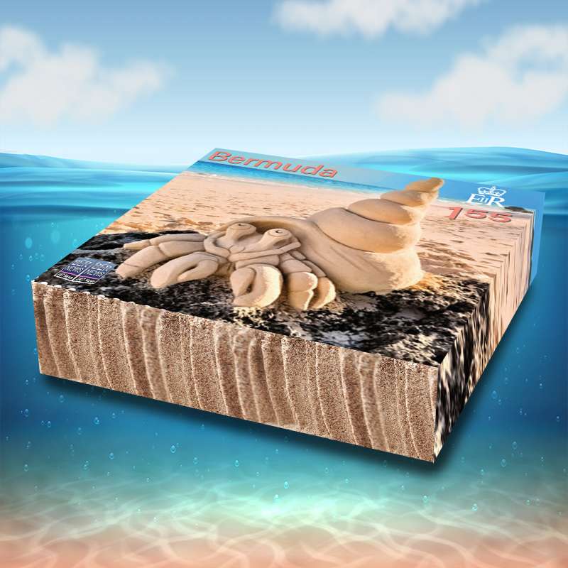 3D Sandcastle Commemorative Stamps Bermuda Aug 2021 3