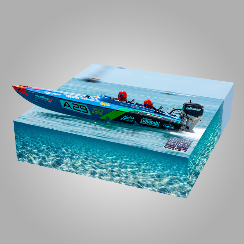 ISOMETRIC Around the Island Powerboat Racing A29 Bermuda August 9 2021 3d cube vibe